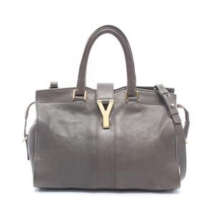 Saint Laurent Yves Cabas Y Handbag leather gray